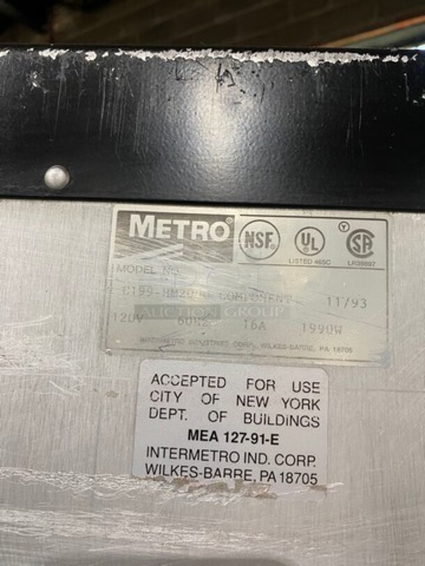 Metro Commercial Heated Holding Cabinet/ Food Warmer! All Stainless Steel! On Casters! Model: C199HM2000 120V - Image 7 of 8