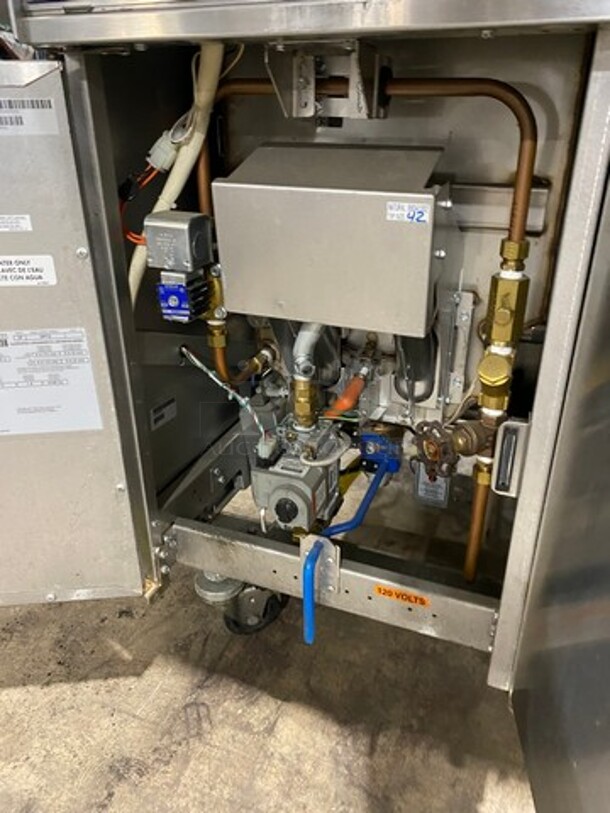 WOW! Pitco Commercial Natural Gas Powered 3 Bay Pasta Cooker! With Backsplash! All Stainless Steel! On Casters! Model: SRTG SN: G16AD007616 115V - Image 9 of 12