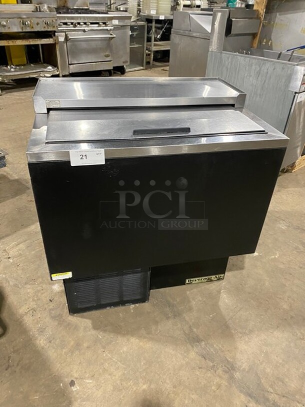 Beverage Air Commercial Underbar Glass Froster! With Sliding Door Access! 115V 1 Phase! Model: GF34L! 
 - Image 1 of 8