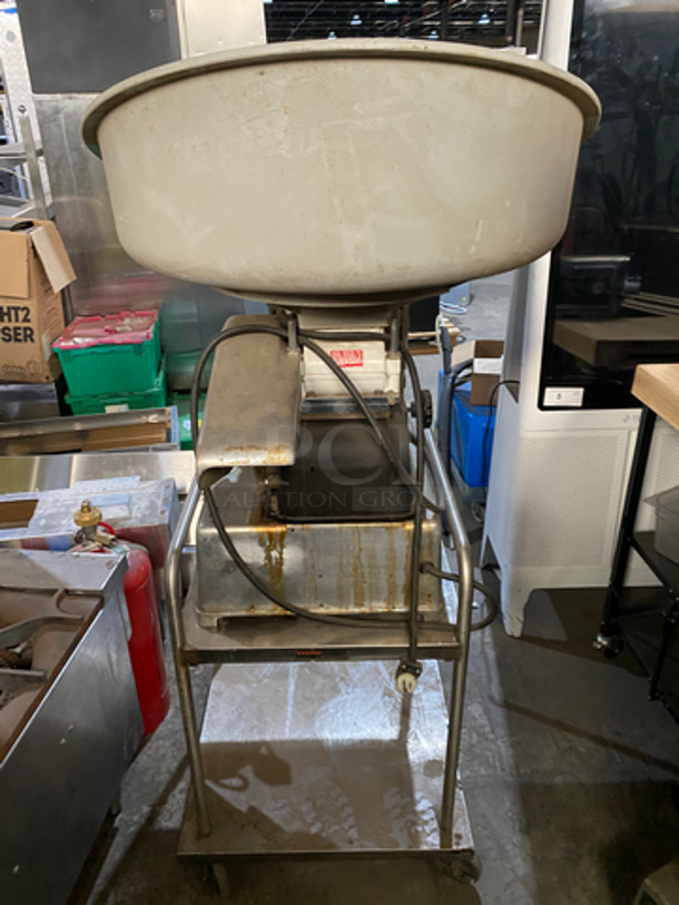 Hollymatic Commercial Food Portioning/ Patty Former Machine! On Equipment Stand! With Underneath Storage Space! All Stainless Steel! On Casters! Model: 54 SN: 58666 115V 60HZ 1 Phase - Image 2 of 9