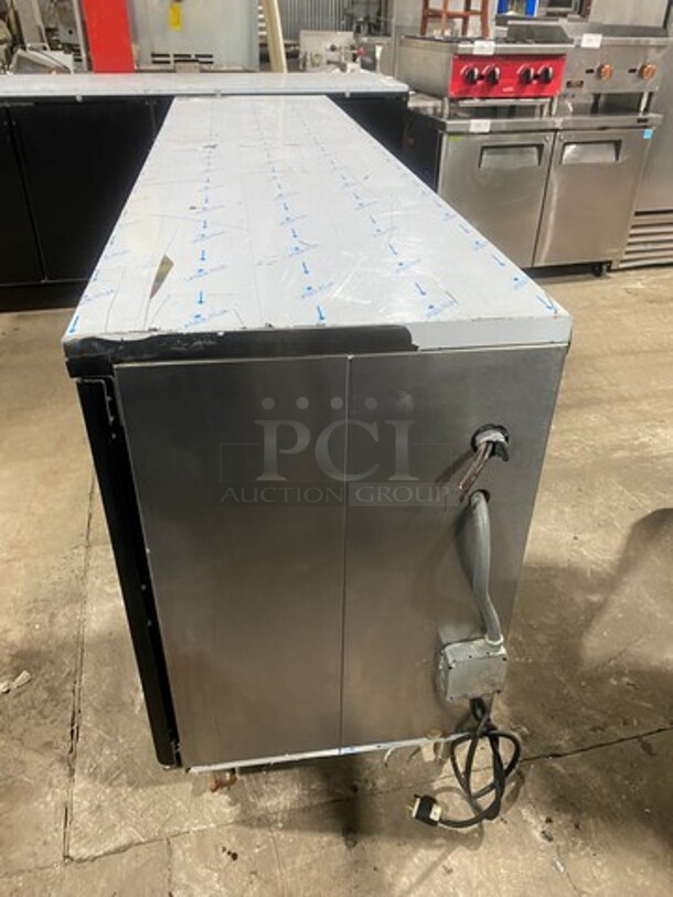 AMAZING! Perlick Commercial 4 Door Bar Back Cooler! With Poly Coated Racks! All Stainless Steel! On Legs! Remote Compressor/No Compressor! Model: BR96 SN: 676683 115V 60HZ 1 Phase - Image 2 of 11