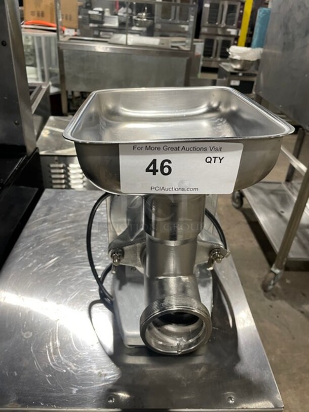 Nice! Fleetwood All Stainless Steel Meat Grinder! 115V 60HZ 1Phase! Model: M-12-S Serial: D0110092 - Image 1 of 8