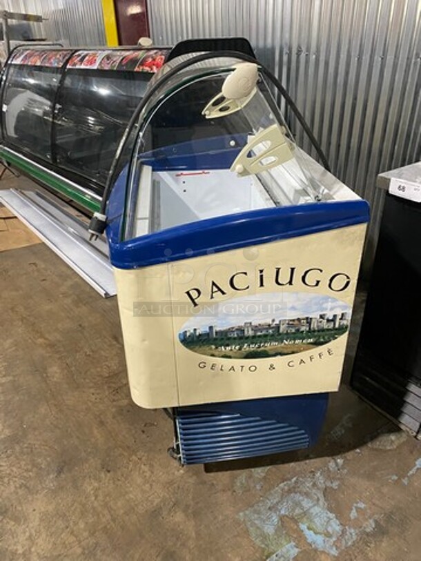 ISA Commercial Refrigerated Gelato Display Case Merchandiser! With Curved Front Glass! On Casters! Model: SAMOAUL4 SN: 3110430711 110/115V - Image 3 of 8