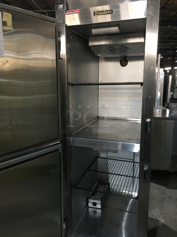 COOL! Traulsen Split Door Freezer/Cooler Combo! With Poly Coated Racks! All Stainless Steel! On Legs! - Image 5 of 8