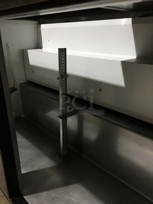 NICE! True Commercial Refrigerated Sandwich Prep Table! With Cutting Board! With 2 Door Underneath Storage Space! All Stainless Steel! On Casters! Model: TSSU4808 SN: 14622588 115V 60Hz 1 Phase - Image 6 of 9