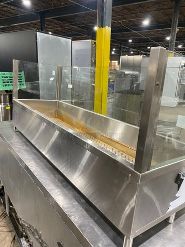 Commercial Countertop Ice Bin Merchandiser! With Sneeze Guard! Solid Stainless Steel! - Image 4 of 6