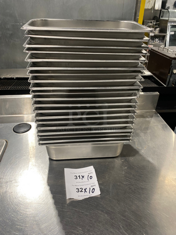 Steam Table/ Prep Table Pans! All Stainless Steel! 10x Your Bid!