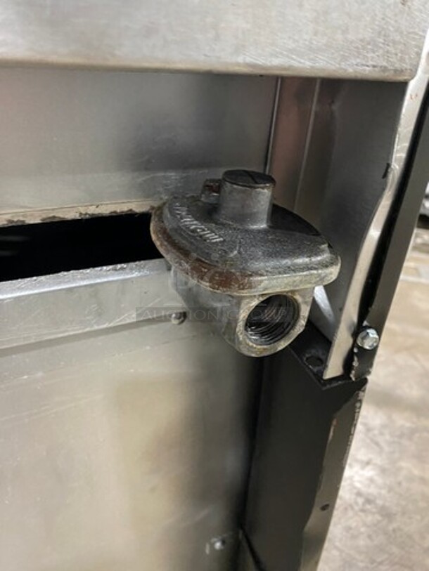 AMAZING FIND! Garland Natural Gas Powered 10 Burner Stove! With 2 Full-Sized Ovens! With Metal Oven Racks! With Raised Back Splash & Salamander Shelf! Stainless Steel! On Casters! - Image 11 of 11