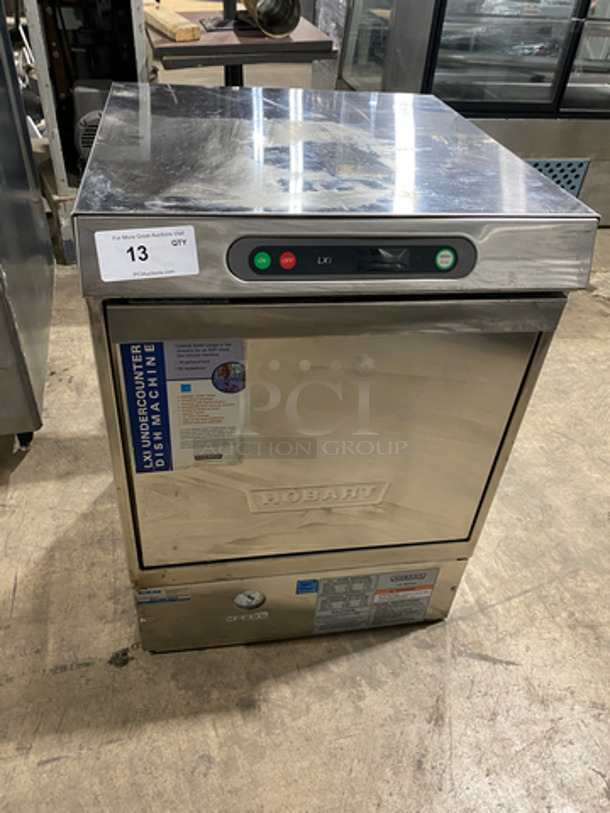 NICE! Hobart Commercial Under Counter Dishwasher! All Stainless Steel! Model: LXIC SN: 231110053 120V 60HZ 1 Phase