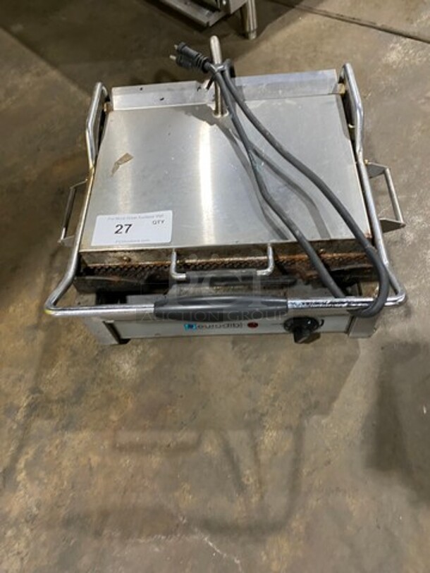 LATE MODEL! 2018 Eurodib Commercial Countertop Electric Powered Panini/Sandwich Press! With Ribbed Press! All Stainless Steel! Model: SFE02345120 SN: 2018061035 120V - Image 1 of 8