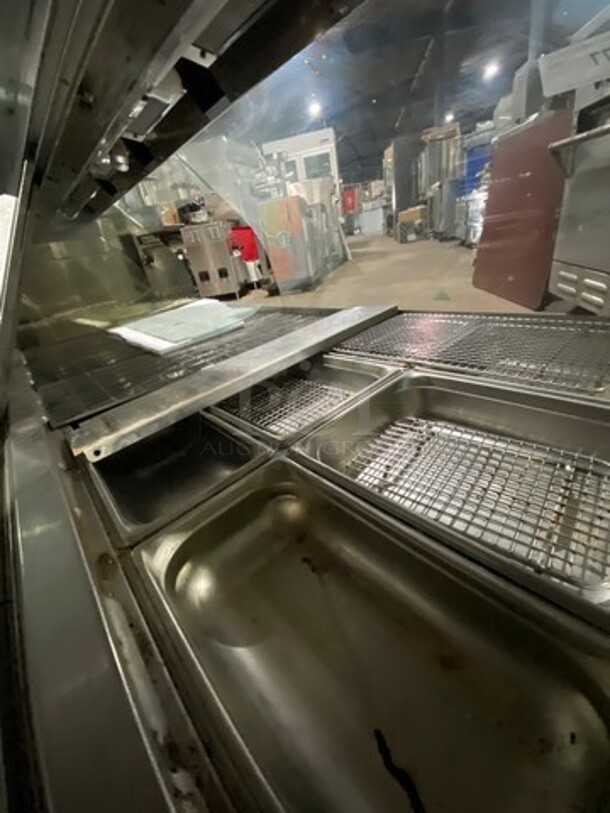 Henny Penny Commercial Countertop Electric Powered Heated Food Display Case Merchandiser! With Rear Access Sliding Doors! With Lowering Prep Line! Stainless Steel Body! (MEASUREMENTS INCLUDE PREPLINE) Model: HMR105 SN: HA1305063 120/208V 60HZ 1 Phase - Image 5 of 12
