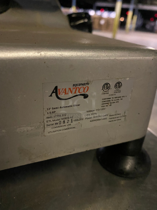 Avantco Commercial Countertop 12 Inch Blade Deli Meat Slicer! 115V 1 Phase! - Image 7 of 8