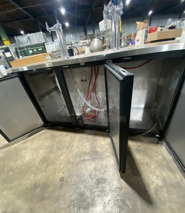 NICE! Avantco Commercial Refrigerated Dual Tower Kegerator! With Towers! With 3 Door Storage Space Underneath! Poly Coated Racks! Model: 178UDD378 SN: 6436334321083608 115V 1 Phase - Image 7 of 10