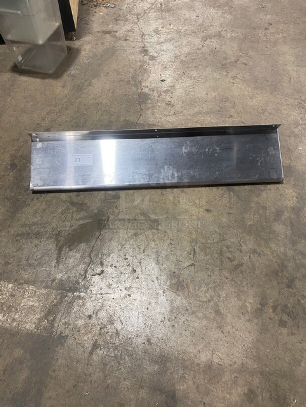 All Stainless Steel! Wall Mounted Commercial Shelf With Backsplash! - Image 1 of 4