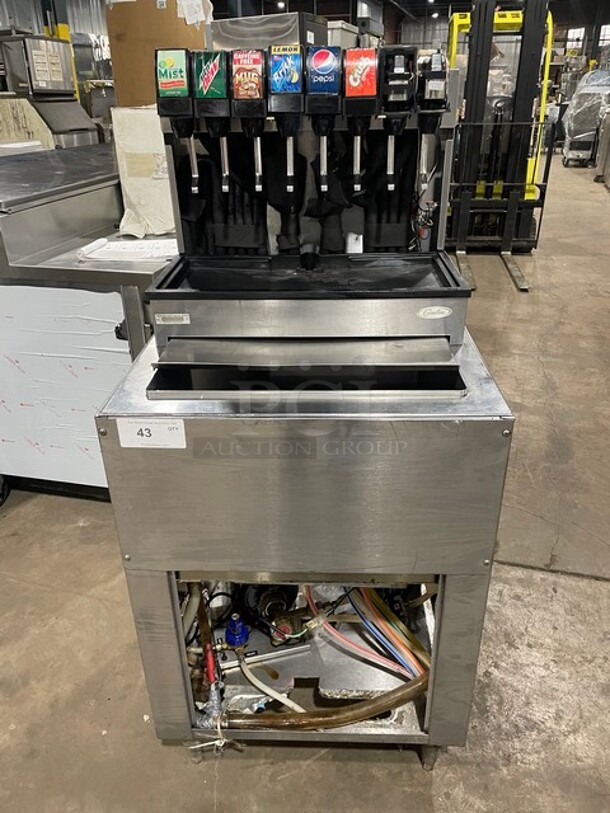 Cornelius Commercial 8 Tap Soda Dispenser! With Reach In Ice Well! All Stainless Steel! On Legs! Model: CB2323A SN: 7401021KD221! - Image 1 of 9
