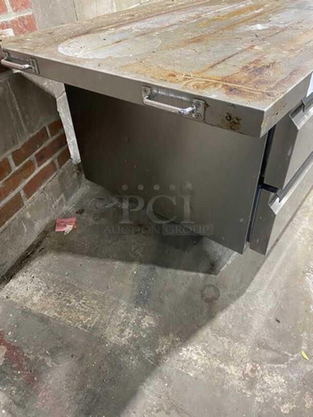Silver King Commercial Refrigerated Chef Base! With 4 Drawers! All Stainless Steel! Model SKRCB97H Serial SBDH151473A! 115V! On Commercial Casters!
 - Image 5 of 12
