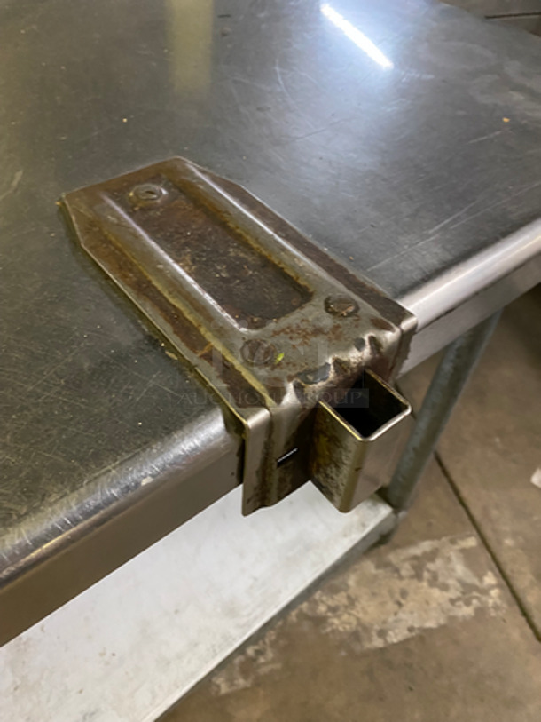 NICE! Solid Stainless Steel Worktop/ Prep Table! With Backsplash! With Storage Space Underneath! On Legs! - Image 8 of 8