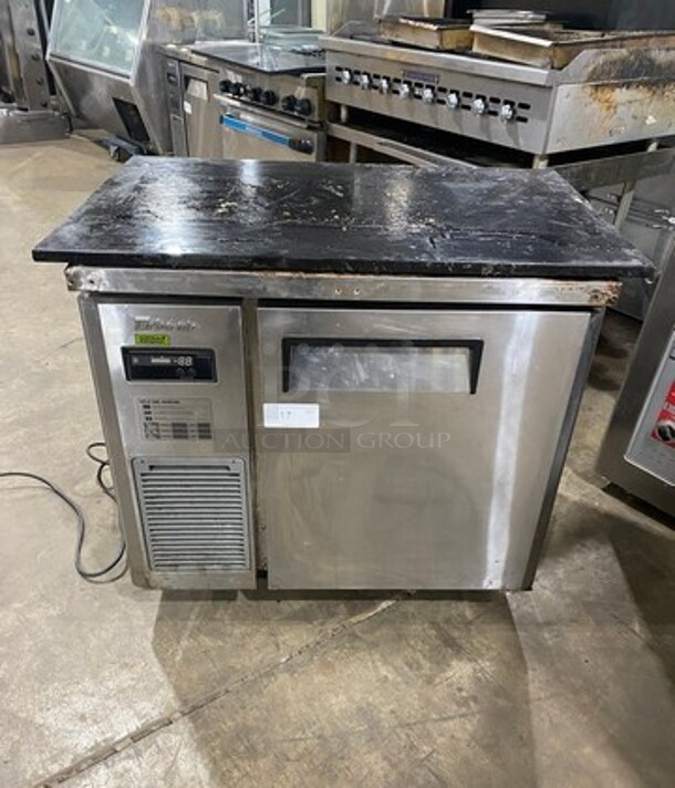Turbo Air Commercial Single Door Lowboy/ Worktop Cooler! All Stainless Steel! On Casters! WORKING WHEN REMOVED! Model: JBT36N SN: H2JB3T0D8601 115V - Image 1 of 9