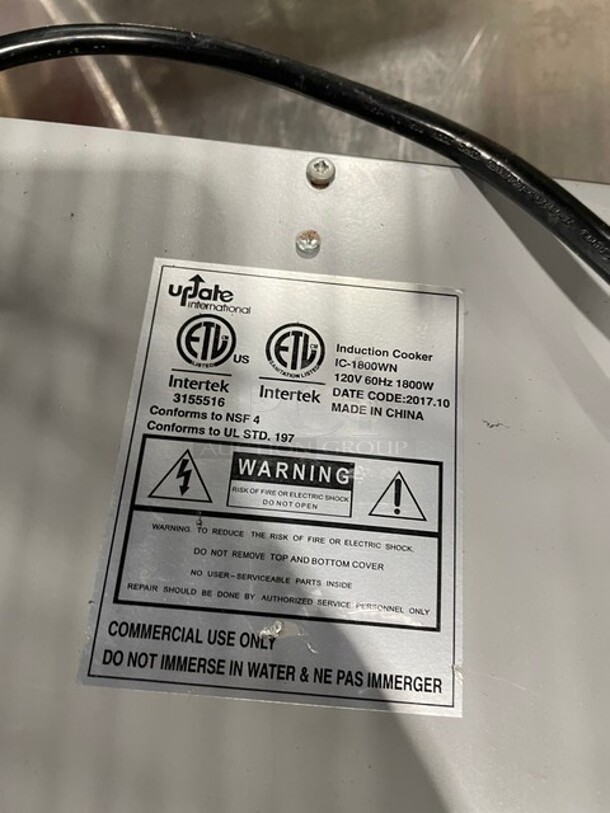 Update Commercial Electric Powered Countertop Induction Range! All Stainless Steel! 120V!  - Image 6 of 7