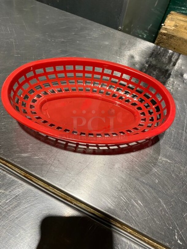 NEW! IN THE BOX! ALL ONE MONEY! 3 DZ Tablecraft Red Poly Oval Fast Food Serving Baskets! - Image 3 of 5