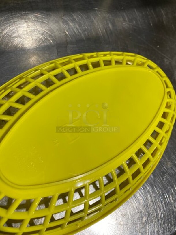 NEW! IN THE BOX! ALL ONE MONEY! 3 DZ Tablecraft Yellow Poly Oval Fast Food Serving Baskets! - Image 6 of 6