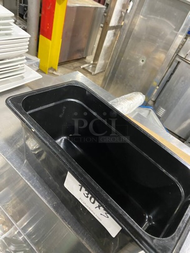Cambro Assorted Size Black Poly Food Containers! 3x Your Bid! - Image 2 of 7