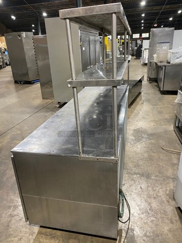 Beverage Air Commercial 3 Door Lowboy/Worktop Cooler! With 2 Overhead Shelves! All Stainless Steel! On Casters! Model: UCR93A SN: 6203130 115V 60HZ 1 Phase - Image 4 of 9