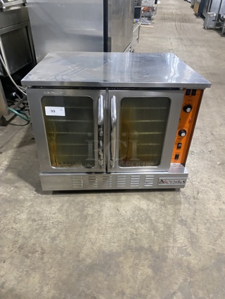 Sierra Stainless Steel Commercial Gas-Powered Full-Size Convection Oven w/ View Through Doors, Metal Oven Racks and Thermostatic Controls!