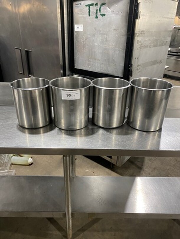 Stainless Steel Round Soup Pan Insert! 4x Your Bid!