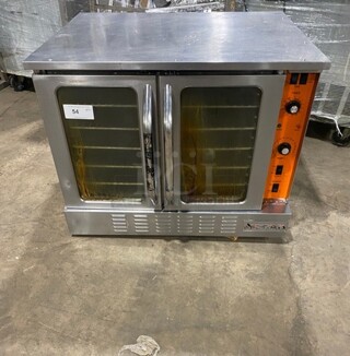 Sierra Stainless Steel Commercial Gas-Powered Full-Size Convection Oven w/ View Through Doors, Metal Oven Racks and Thermostatic Controls!