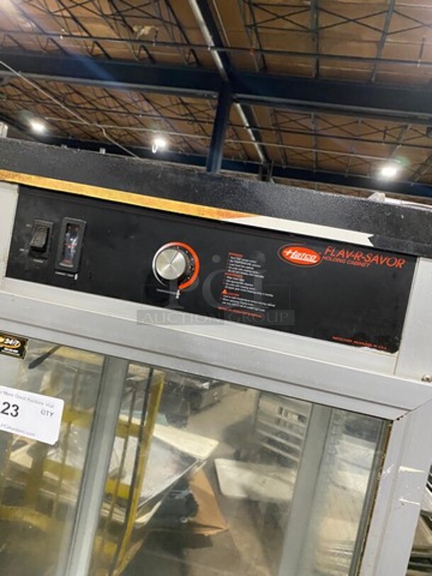 Hatco Commercial Heated Holding Cabinet! Glass All Around Showcase Style! Stainless Steel Body! On Casters! Model: PFST2X SN: 8873570447 120V 60HZ 1 Phase - Image 7 of 9
