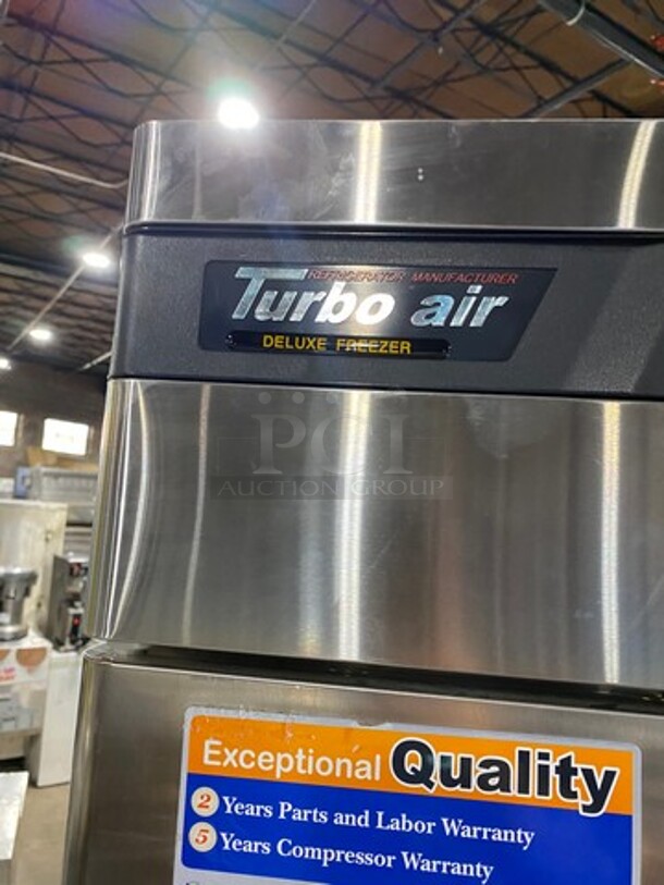 Turbo Air Commercial 2 Door Reach-In Freezer! With Racks! All Stainless Steel! On Casters! Deluxe Series Model: TSF35SD SN: BM3F705048 115V - Image 10 of 11