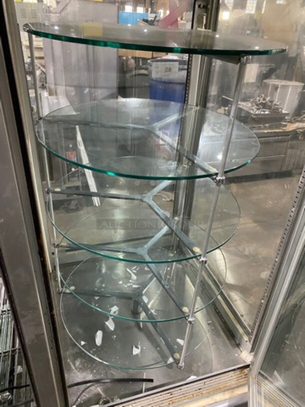 AMAZING! Sava Commercial Refrigerated Pastry/ Bakery Display Case Merchandiser! With Metal Racks! With 5 Tier Display Stand! Glass All Around Showcase Style! With Rear Access Doors! On Legs! - Image 7 of 10