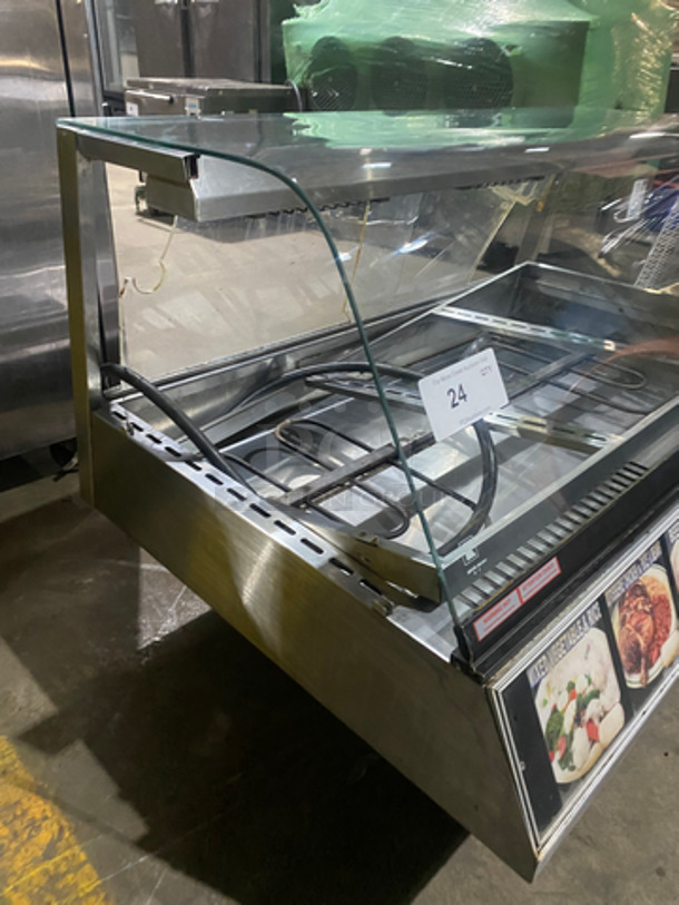 Commercial Countertop 3 Bay Steam Table Merchandiser! With Sneeze Guard! With 2 Sliding Rear Access Doors! Stainless Steel Body! - Image 2 of 10