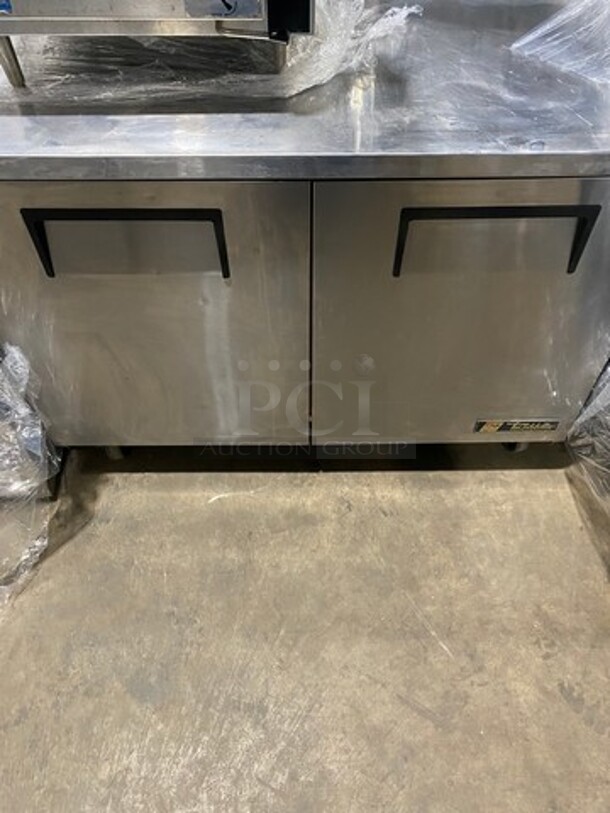 True Commercial 2 Door Refrigerated Lowboy/Worktop Cooler! With Backsplash! All Stainless Steel! On Casters! Model: TWT48 SN: 7399476 115V 60HZ 1 Phase - Image 6 of 6