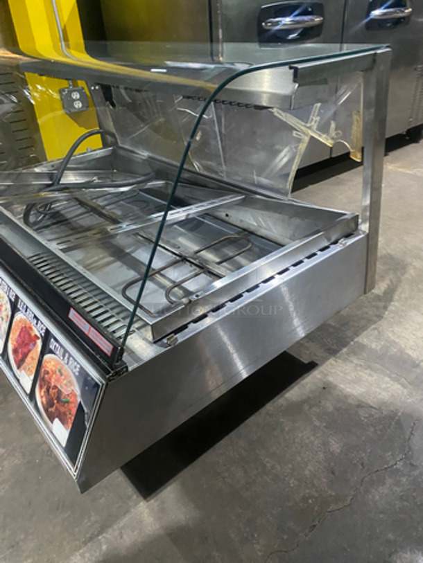 Commercial Countertop 3 Bay Steam Table Merchandiser! With Sneeze Guard! With 2 Sliding Rear Access Doors! Stainless Steel Body! - Image 3 of 10