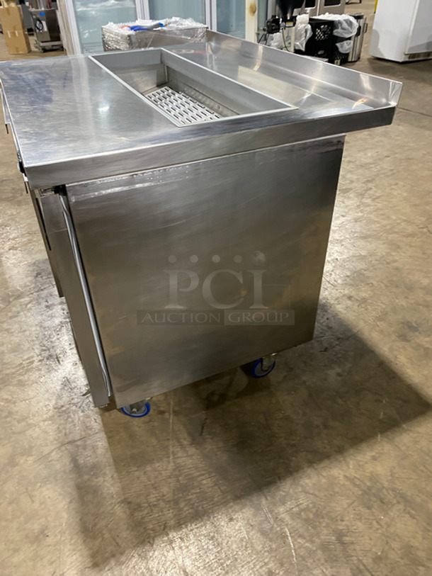 Continental Commercial Refrigerated Sandwich Prep Table! With 2 Door Underneath Storage Space! Poly Coated Racks! All Stainless Steel! On Casters! Model: SW4812 SN: 15766668 115V 60HZ 1 Phase - Image 2 of 8