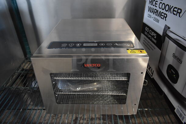BRAND NEW SCRATCH AND DENT! Avantco 177LT06A Stainless Steel Commercial Food Dehydrator. 120 Volts, 1 Phase. Tested and Only Works On The Highest Heat Setting.
 - Image 1 of 10