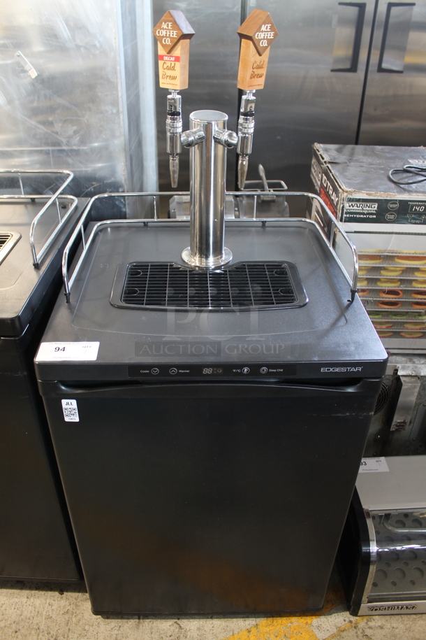EdgeStar BR3001BL Metal Direct Draw Kegerator w/ Beer Tower, 2 Handles and Nitrogen Tank. 115 Volts, 1 Phase. Tested and Working! - Image 1 of 6