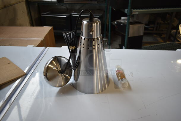 5 BRAND NEW SCRATCH AND DENT! Intertek 638-D Stainless Steel Warming Lights. 120 Volts, 1 Phase. 5 Times Your Bid!