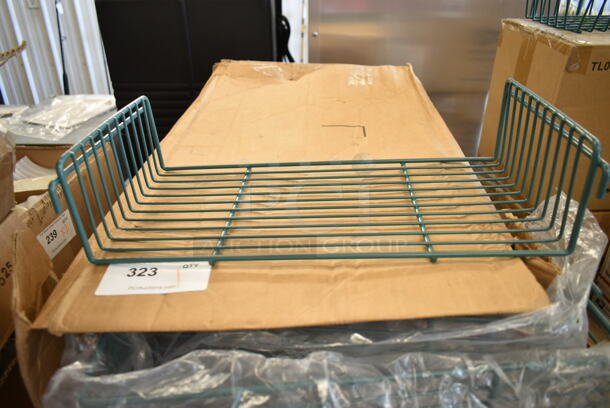 BRAND NEW! Lot of 10 Quantum Green Finish Store Grid Shelves - Image 1 of 3