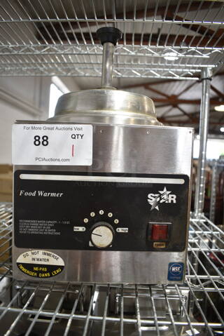 Star 3W SA-HS Stainless Steel Commercial Countertop Food Warmer w/ Pump Top. 120 Volts, 1 Phase. Tested and Working!