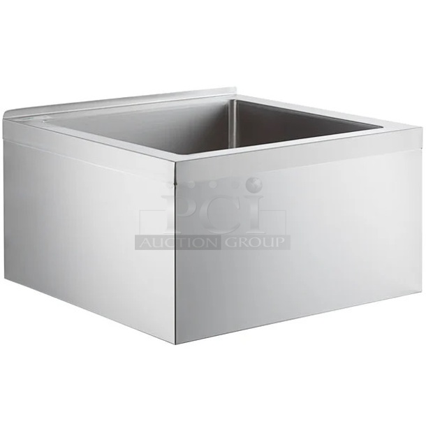 BRAND NEW SCRATCH AND DENT! Regency 600SM242412 16-Gauge Stainless Steel One Compartment Floor Mop Sink - 24" x 24" x 12" Bowl - Image 1 of 4