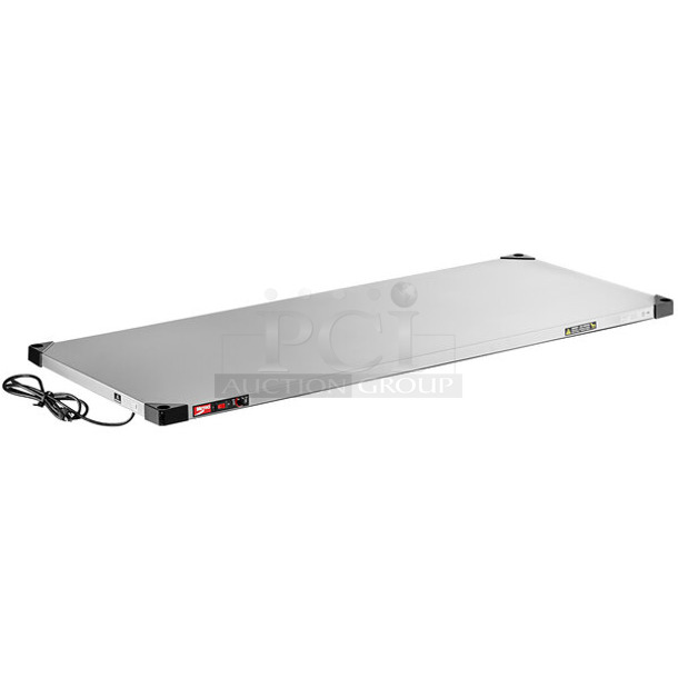 BRAND NEW SCRATCH AND DENT! Metro HS2460 Super Erecta Hot HS2460 24" x 60" Stainless Steel Heated Shelf. 120 Volts, 1 Phase.  - Image 1 of 2