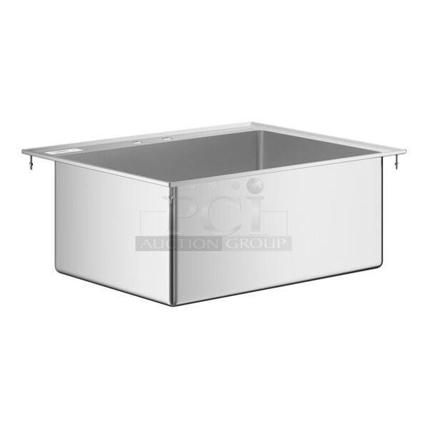 BRAND NEW SCRATCH AND DENT! Regency 600DI12812 28" x 20" x 12" 16-Gauge Stainless Steel One Compartment Drop-In Sink - Image 1 of 2