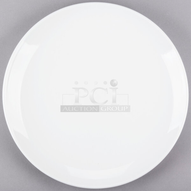 Box of 12 BRAND NEW SCRATCH AND DENT! Libbey 840-445C Porcelana Coupe Plate 12 1/4" Bright White Round Porcelain - Image 1 of 3