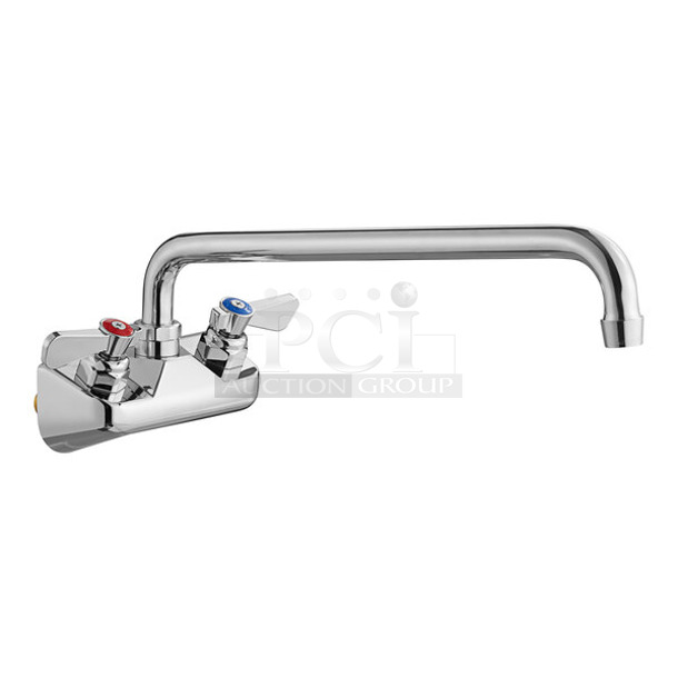 4 BRAND NEW SCRATCH AND DENT! Regency 600WF414  Wall Mount Faucet with 14" Swing Spout and 4" Centers. 4 Times Your Bid! - Image 1 of 6