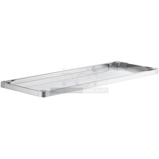 2 BRAND NEW SCRATCH AND DENT! Regency 600UT2460S  Adjustable Stainless Steel Work Table Undershelf for 24" x 60" Tables - 18 Gauge. 2 Times Your Bid!