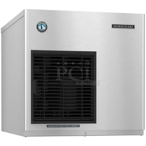 BRAND NEW SCRATCH AND DENT! 2024 Hoshizaki F-450MAJ-C Stainless Steel Commercial Slim Line Series 22" Cubelet Ice Machine - 412 lb. 115 Volts, 1 Phase.  - Image 1 of 6