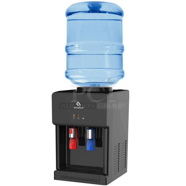 IN ORIGINAL BOX! Avalon A1CTWTRCLRBLK Premium Hot Cold Top Loading Countertop Water Cooler Dispenser. 115 Volts, 1 Phase.  - Image 1 of 3